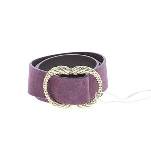 NWT Sezane Women's Artemis Belt in Lilac Purple Split Cowhide Leather Suede 80